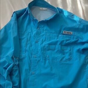 Columbia Turquoise Long Sleeve Shirt